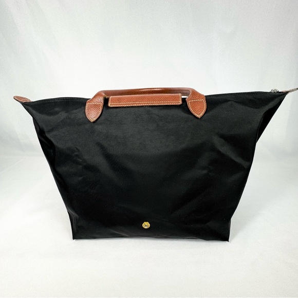Longchamp Le Pliage Black Nylon/Leather Large Tote - Picture 3 of 11